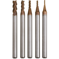 251151 End milling cutter set solid carbide 45° NANO 600, Z=3, Ø1.0-4.0 mm TiSiN