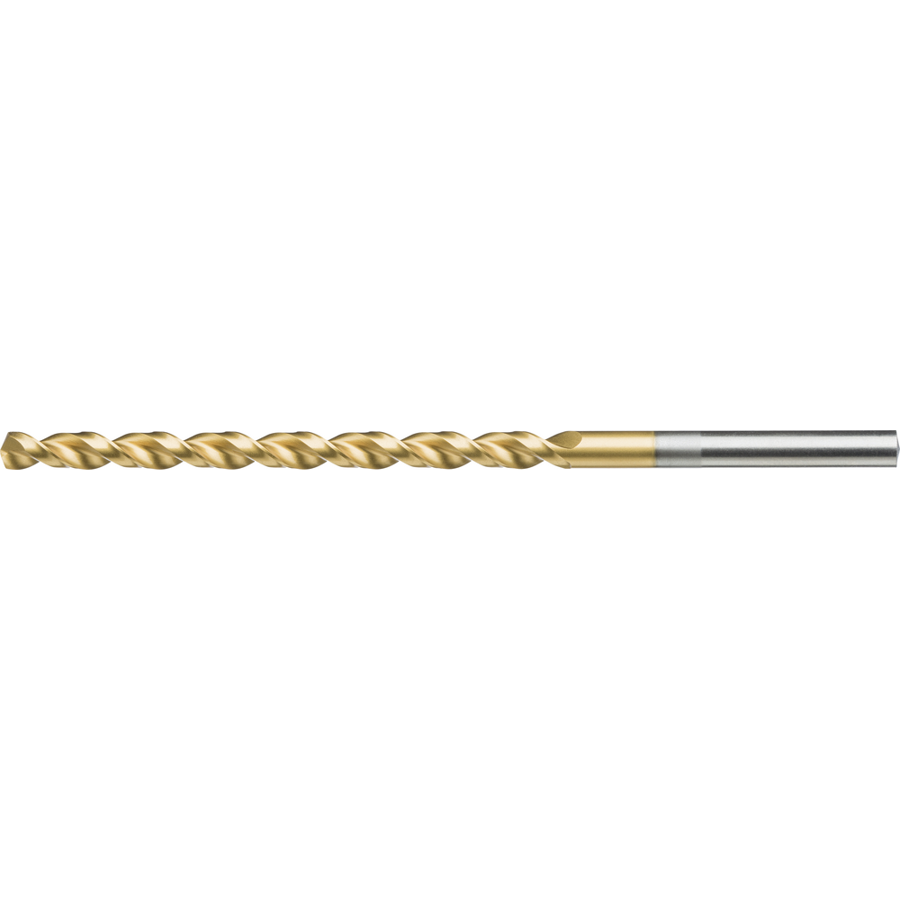 Twist drill HSS 10xD DIN340TLP 130° 1mm TiN ground