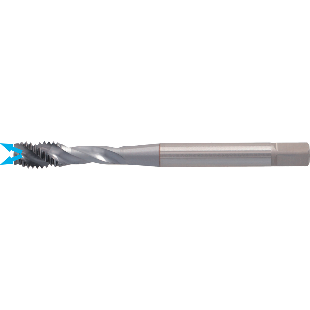 Maschinen-Gewindebohrer M 6 DIN371/C 6HX HSSE-PM Grundloch UNI TICN IKA