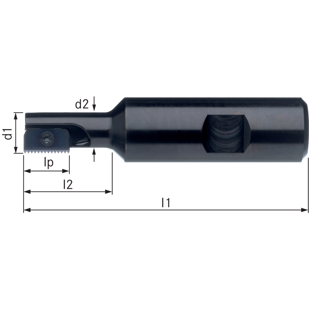 Holder for thread mill inserts SR0021 H21 (insert size 21mm) shank 20mm