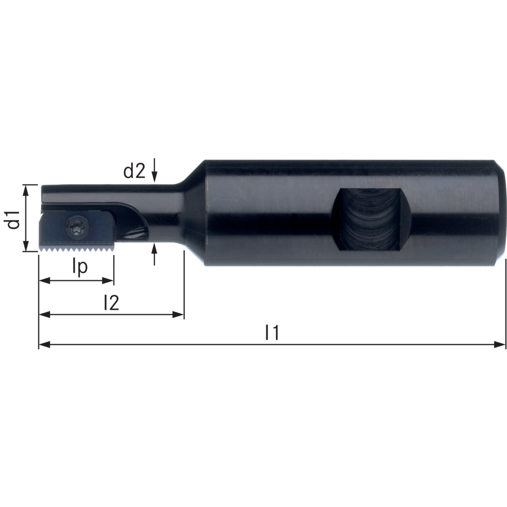 Holder for thread mill inserts SR0009 H12 (insert size 12mm) shank 20mm