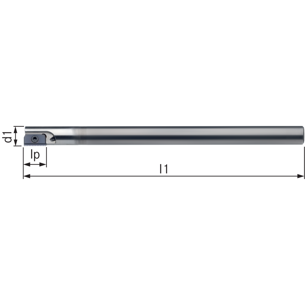 SC holder for thread mill inserts SR0010 K12C (insert size 12mm) shank 8mm