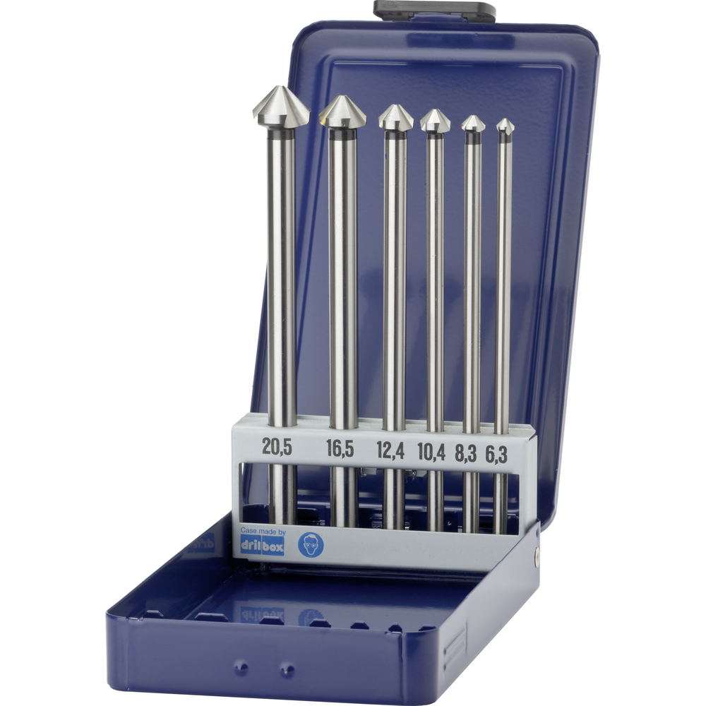 Deburring countersink HSS sim. to DIN335C 90° (6-piece) SL=150mm