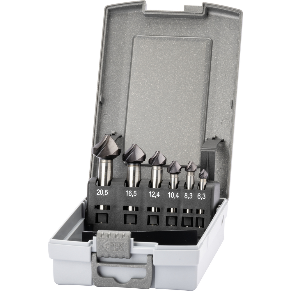 90° countersink set, 6.3-20.5 mm spiralled