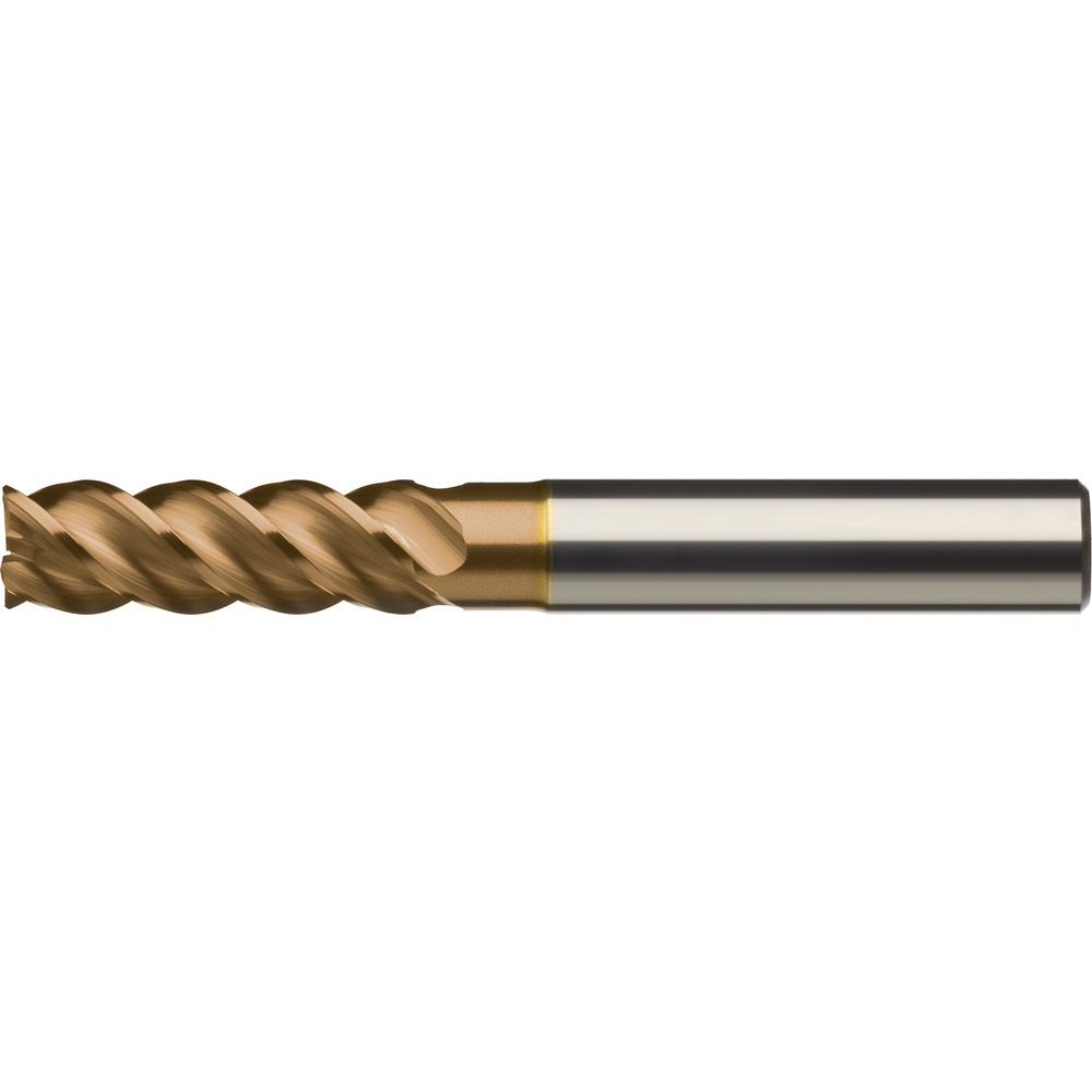 SC Al end mill. cutter HPC 35/38° 4mm Z=4 long HA edge prot. cham. ZrCN Ultra-N