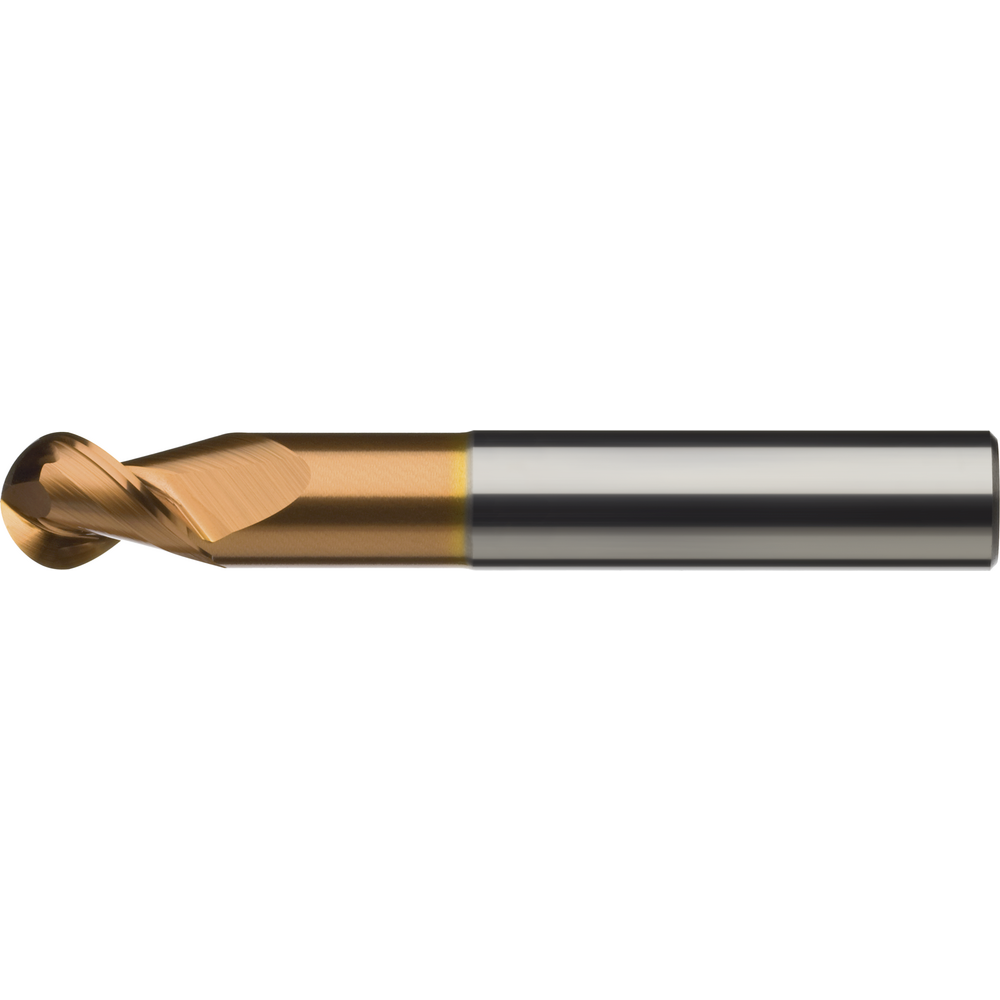 Solid carbide Al radius milling cutter 3mm, L2=16mm Z=2 short, HA, ZrCN Ultra-N