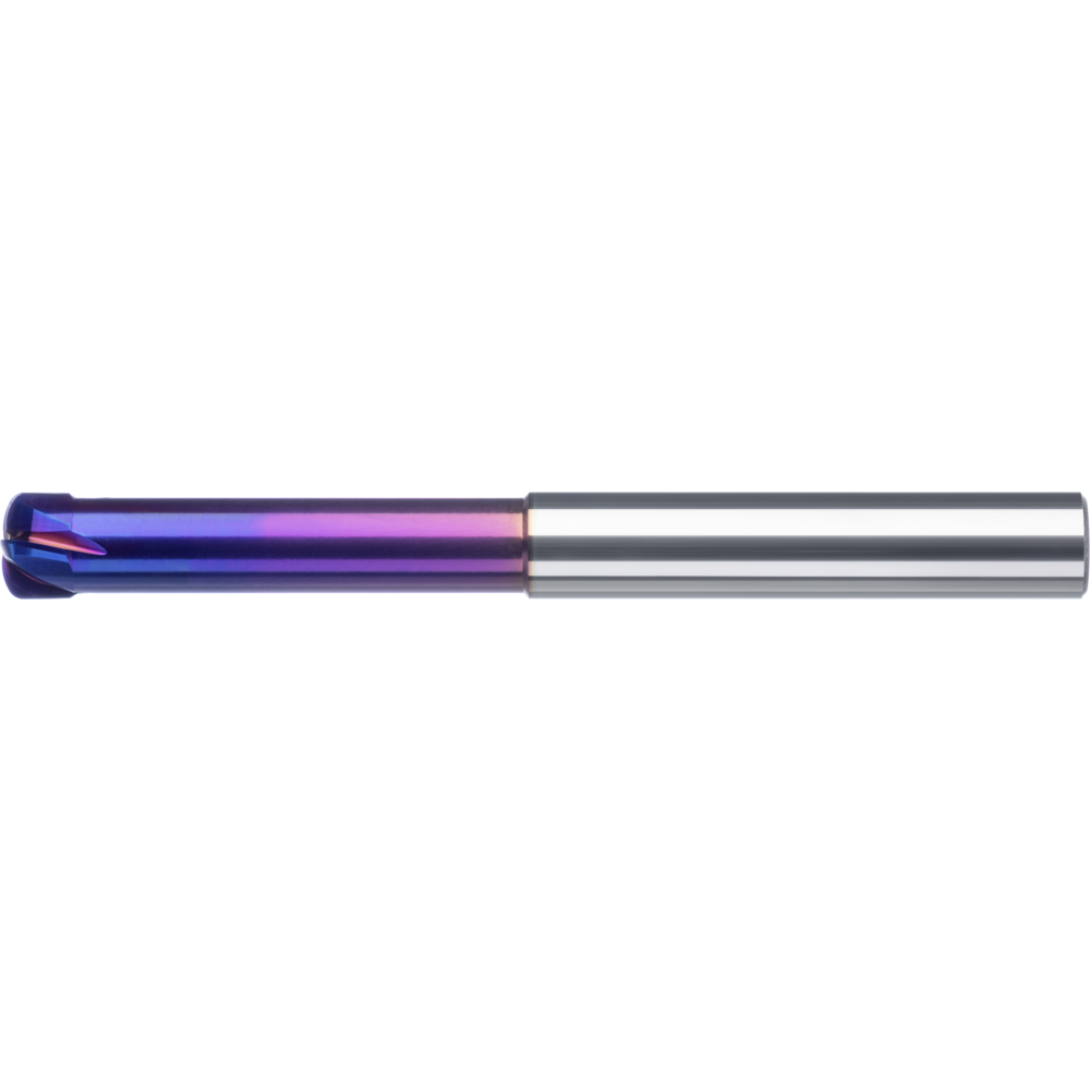 Solid carbide torus face milling cutter 12° 10mm, Z=4, long, HA, RockTec PRO