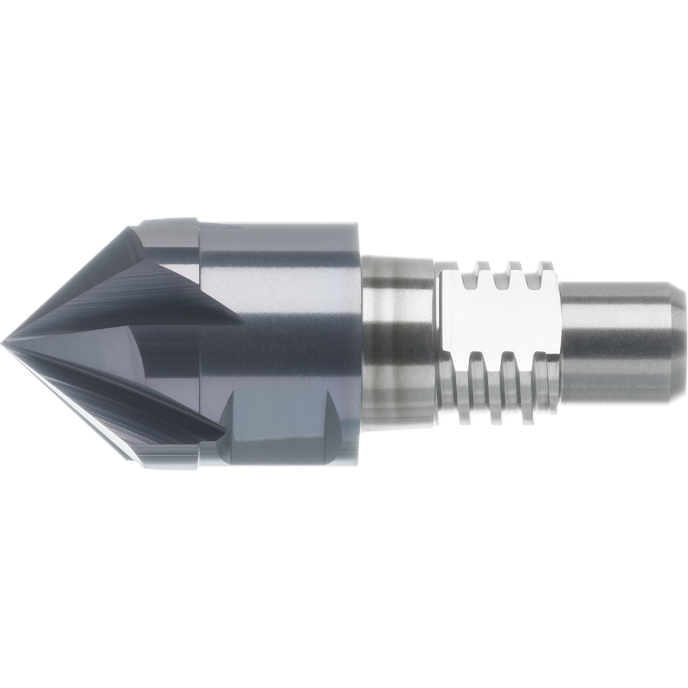 Solid carbide exchangeable head 0° deburring tool, size 20 Ø10 6S. TiAlN