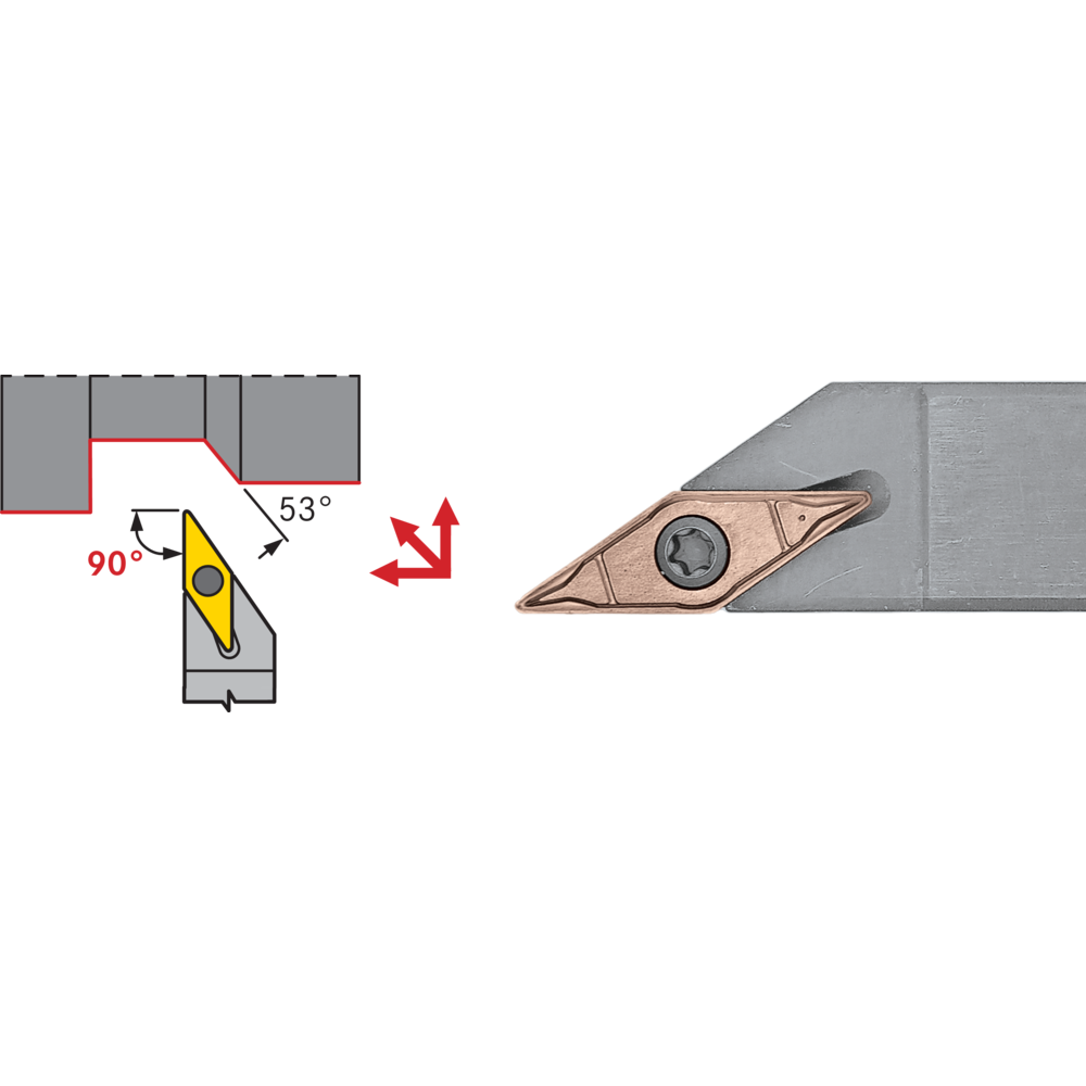 Clamp mounting SVAC-R 0808 X11-A, 90°, for VC..1103..