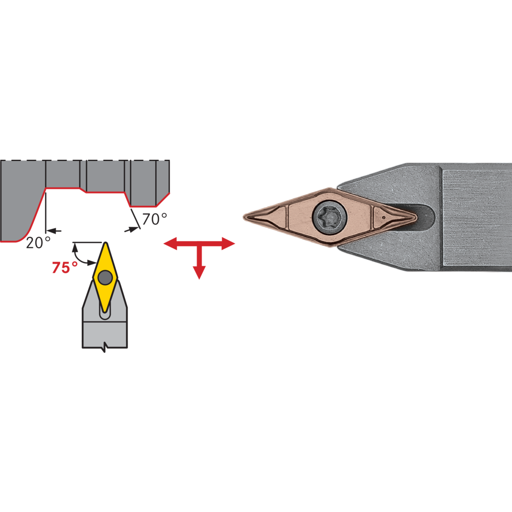 Clamp mounting SVVC-N 1010 X11-A, 72.5°, for VC..1103..