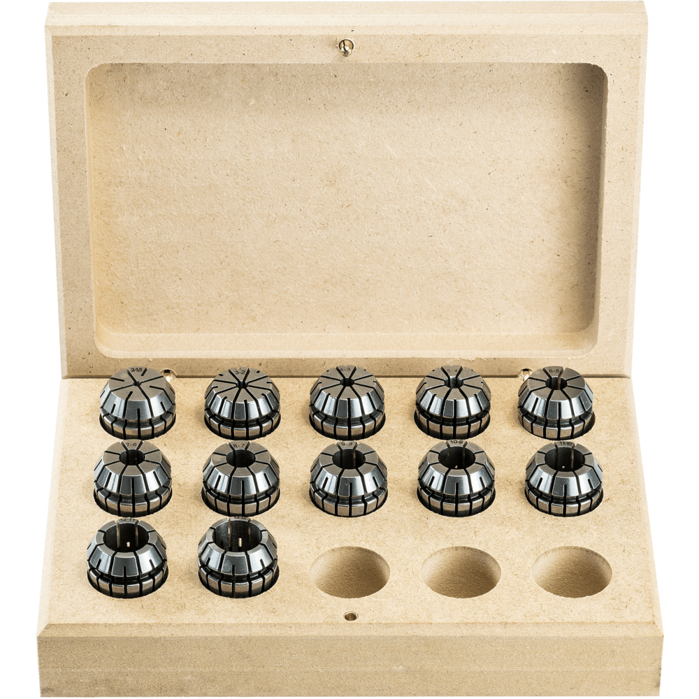 Collet set, radial run-out 5µ ER16 HP