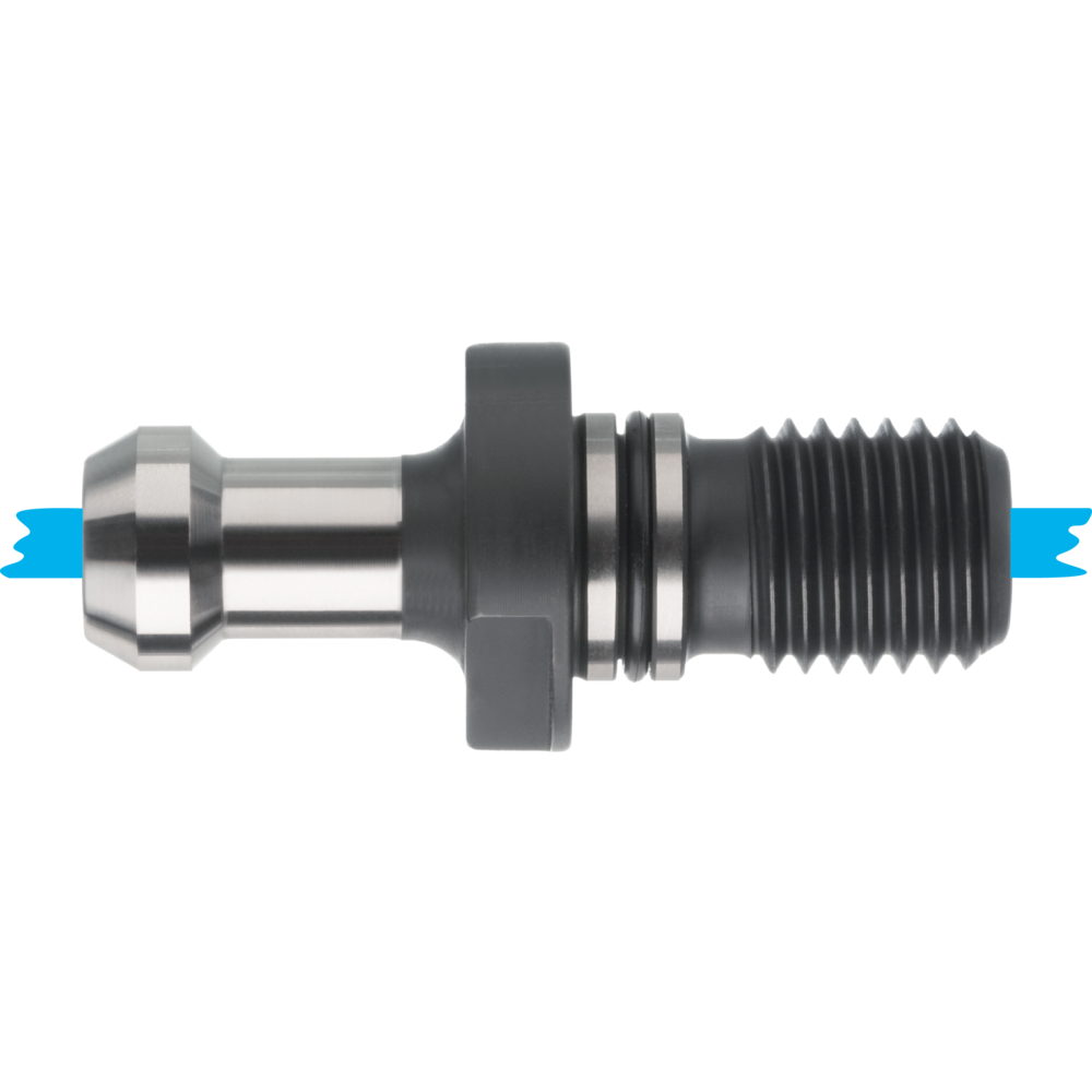 Pull stud MAS BT40 45°, with bore
