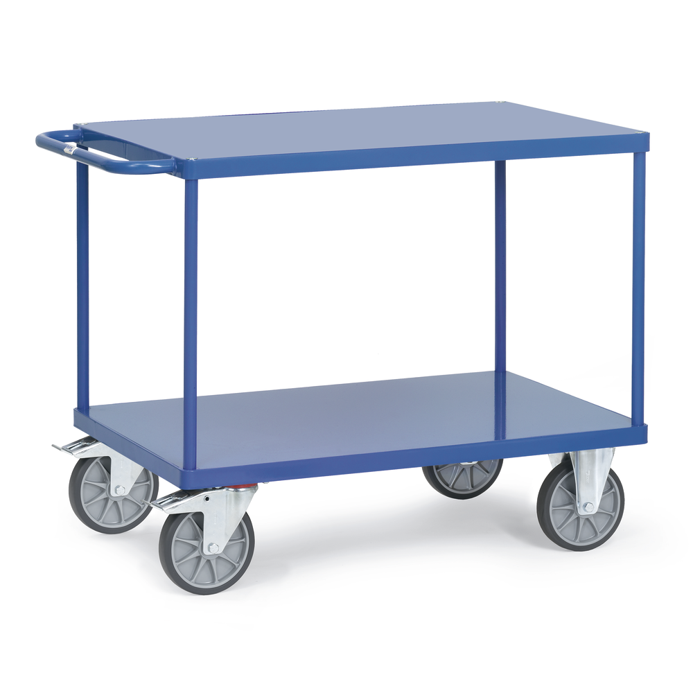 Table trolley 850x500mm load capacity 400kg, with sheet steel platform