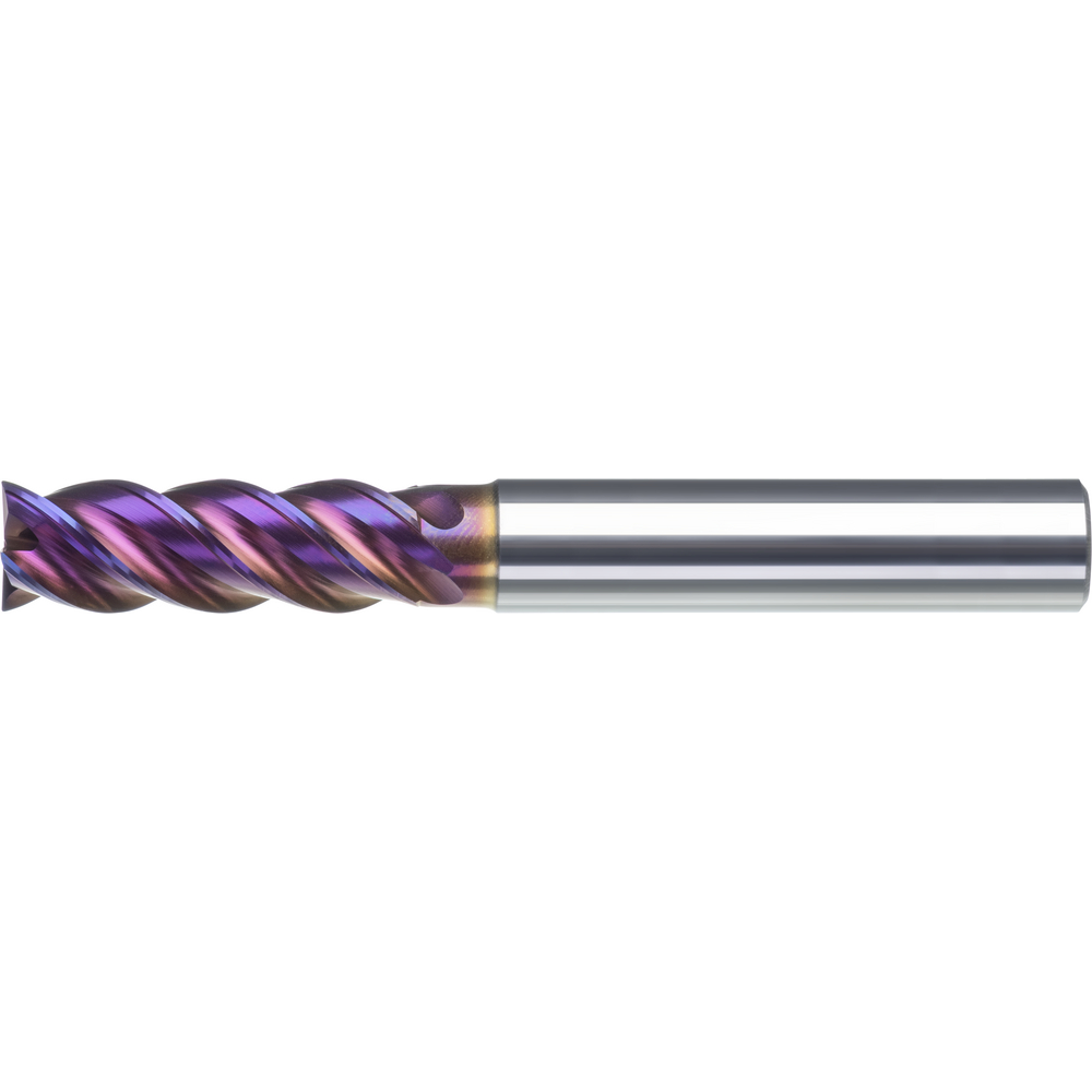 Schaftfräser VHM HPC, lang, KR, ø 4x16x21x62mm R0,1 Z4 HA RockTec PRO