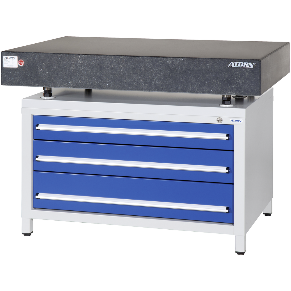 Measuring and inspection plate DIN876/0, 1000x 630x100mm with base cabinet