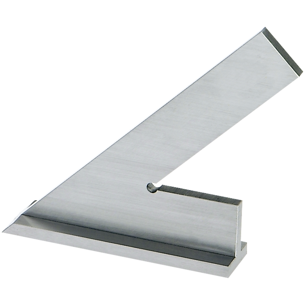 Angle stock square 45° DIN875/2, 150x100mm with stop, normal steel