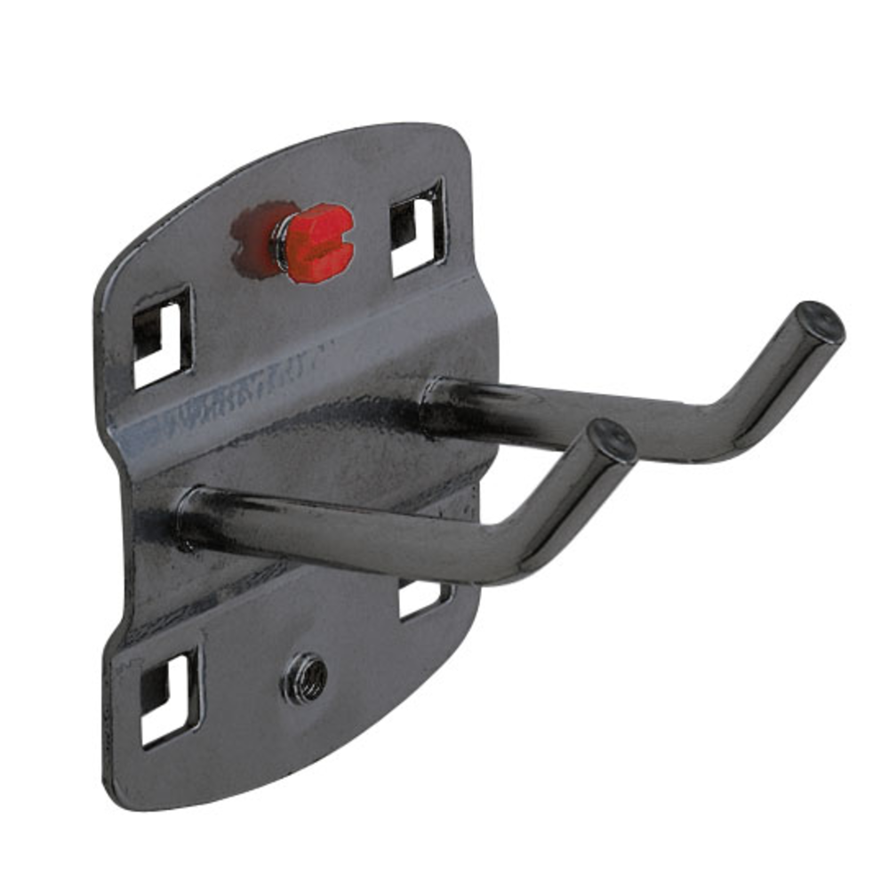 RasterPlan Doppelter Werkzeughalter L 50 mm schräges Hakenende anthrazitgrau