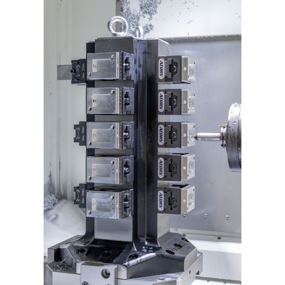 20-place clamping tower RS-T 660, incl. 20 centric clamp. vice BB 75 mm w/o jaws