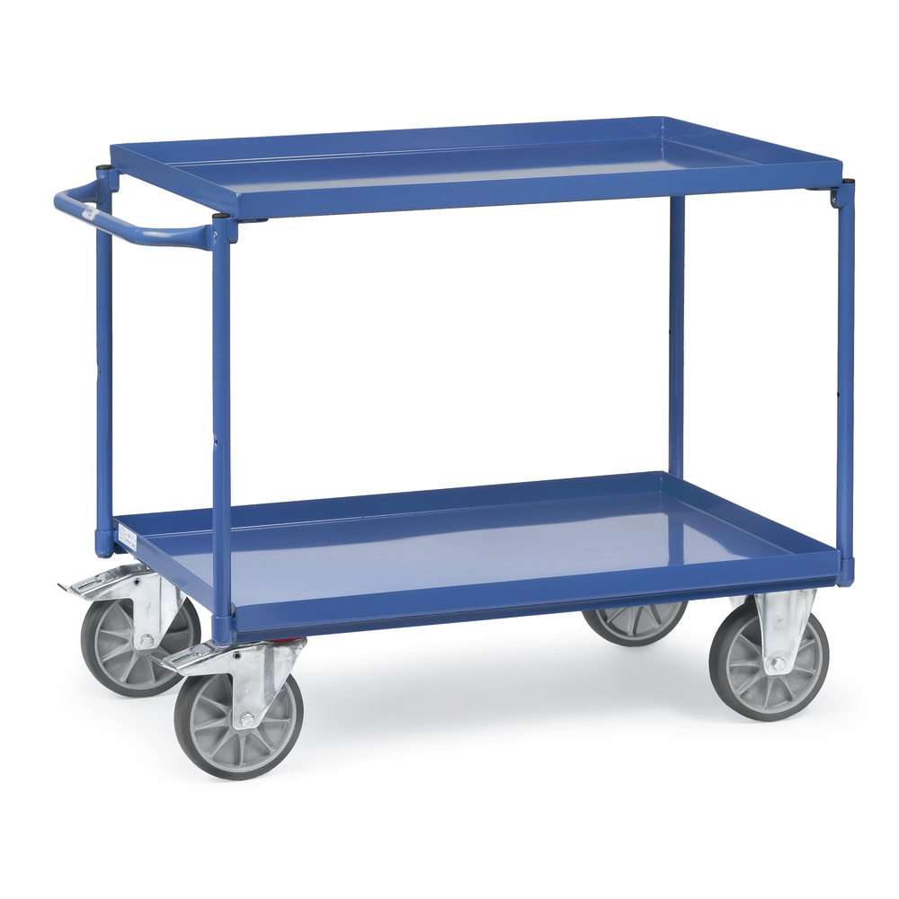 Table trolley 850x500mm 2 trays, load capacity 400kg