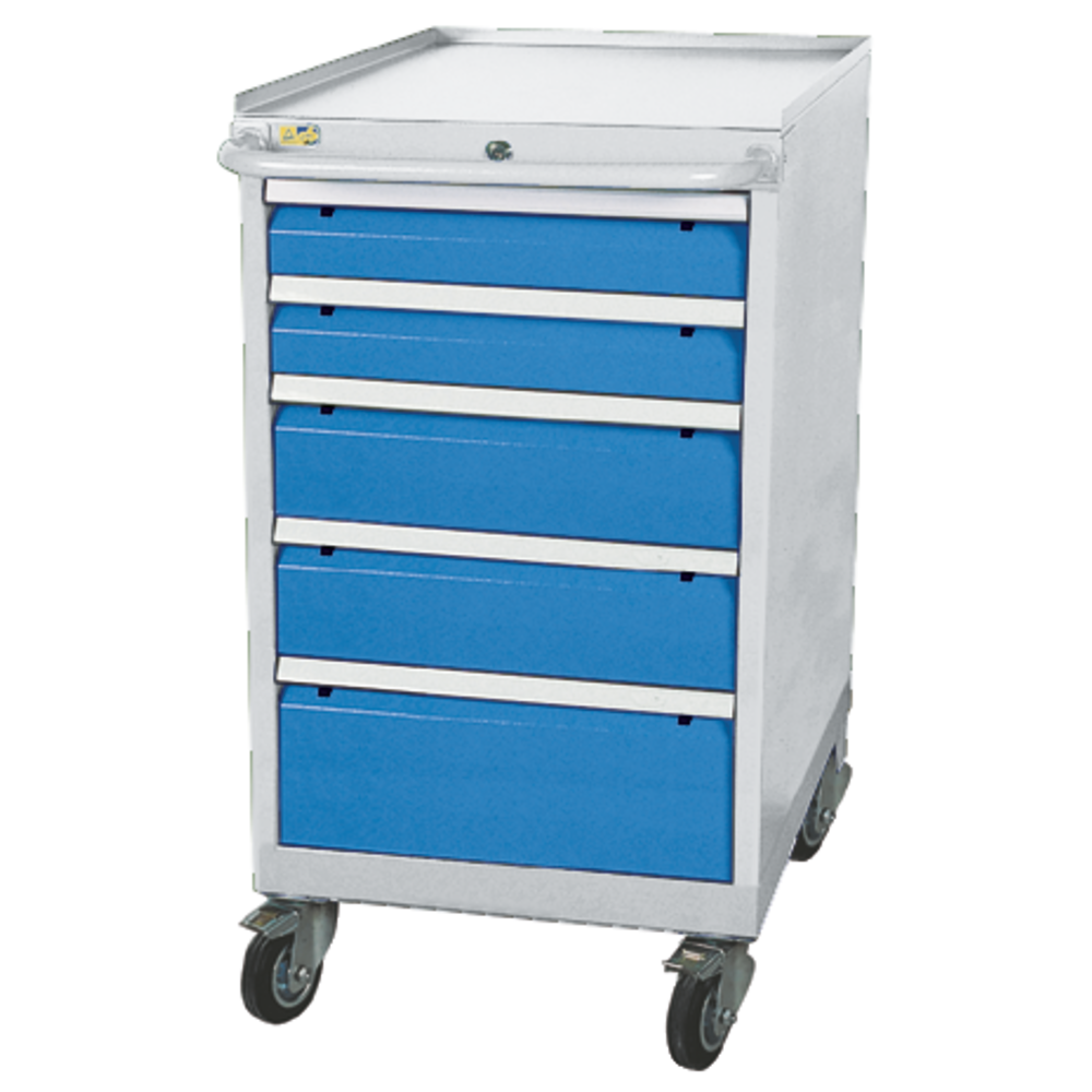 Drawer cabinet, mobile 04.10.05B WxDxH: 555x736x975mm RAL7035/5012