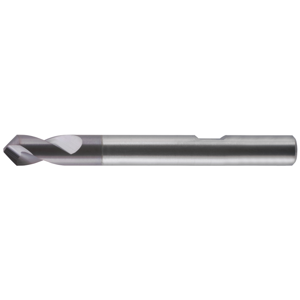 NC spotting drill, solid carbide 90° 3 mm TiAlN, HB shank