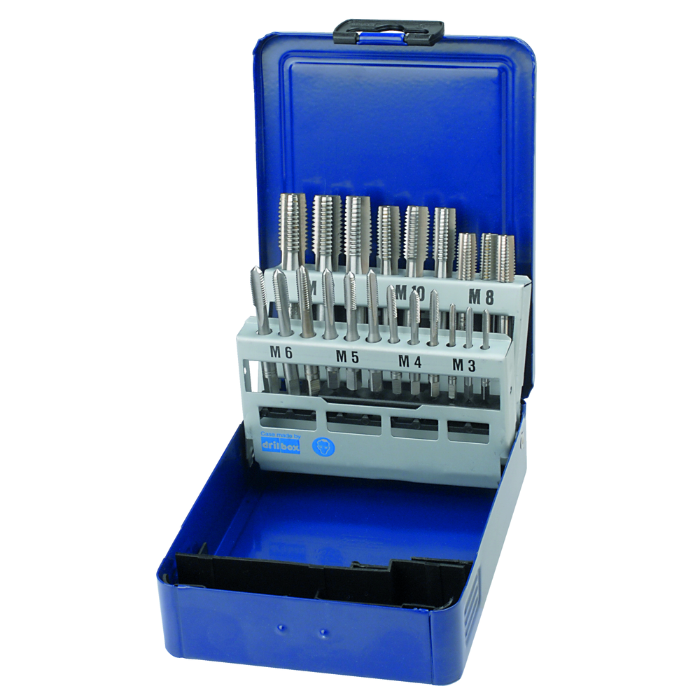 Hand tap set HSS-E DIN352 M3-M12, 21-piece blind/through-hole