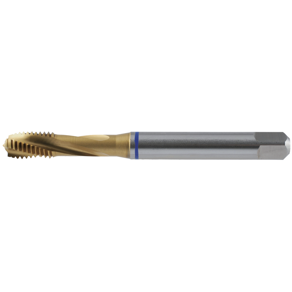 Machine tap HSS-E DIN371C 15° M3 blind-hole thread TiN