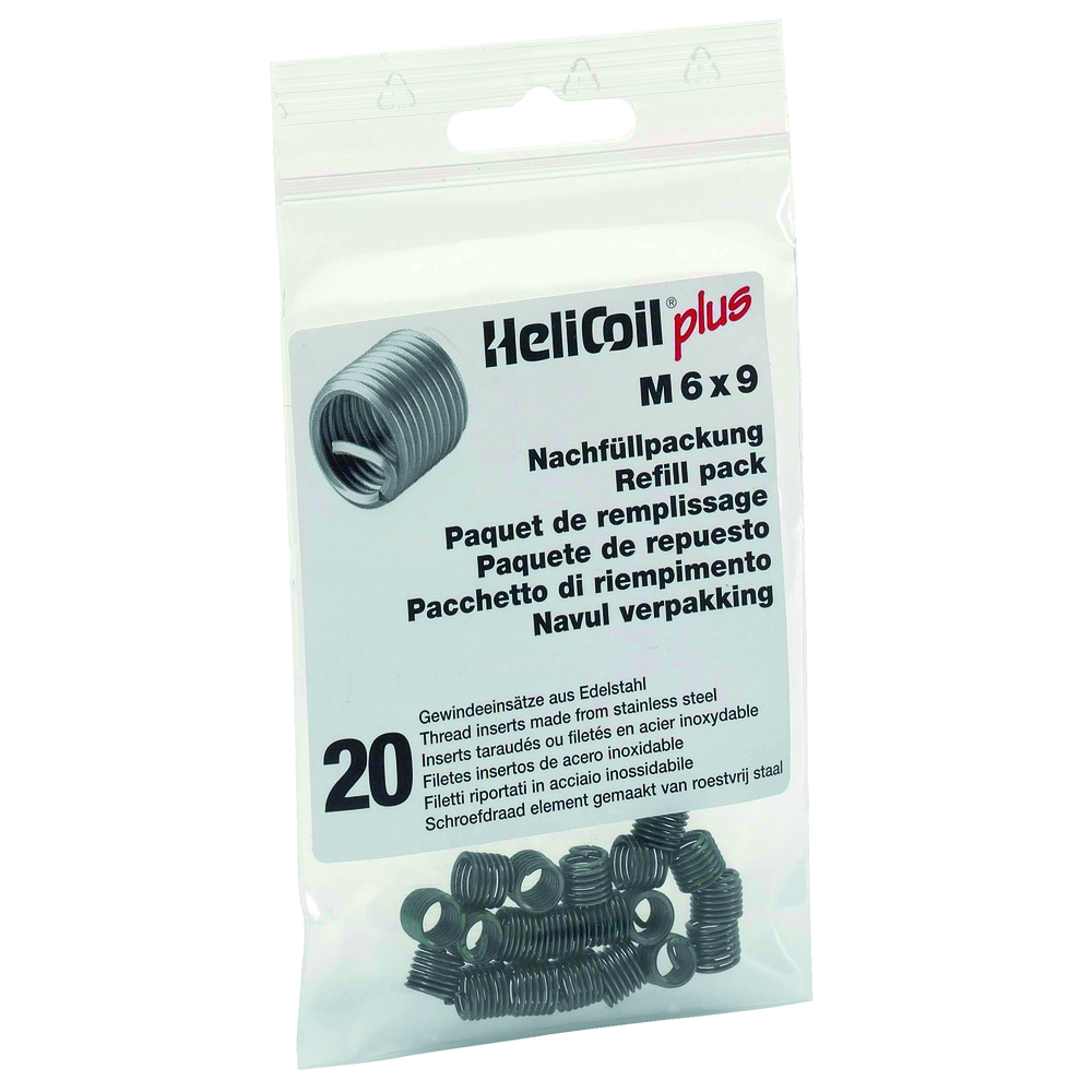 Thread repair kit 1xD,1,5xD,2xD Helicoil M3 (60 inserts)