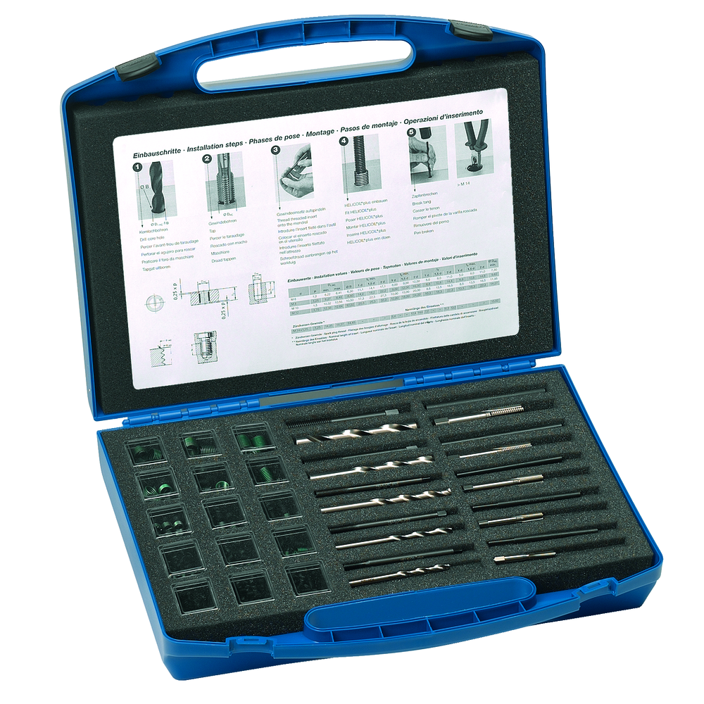 Thread repair range for Helicoil M6/M8/M10 (132 pcs)