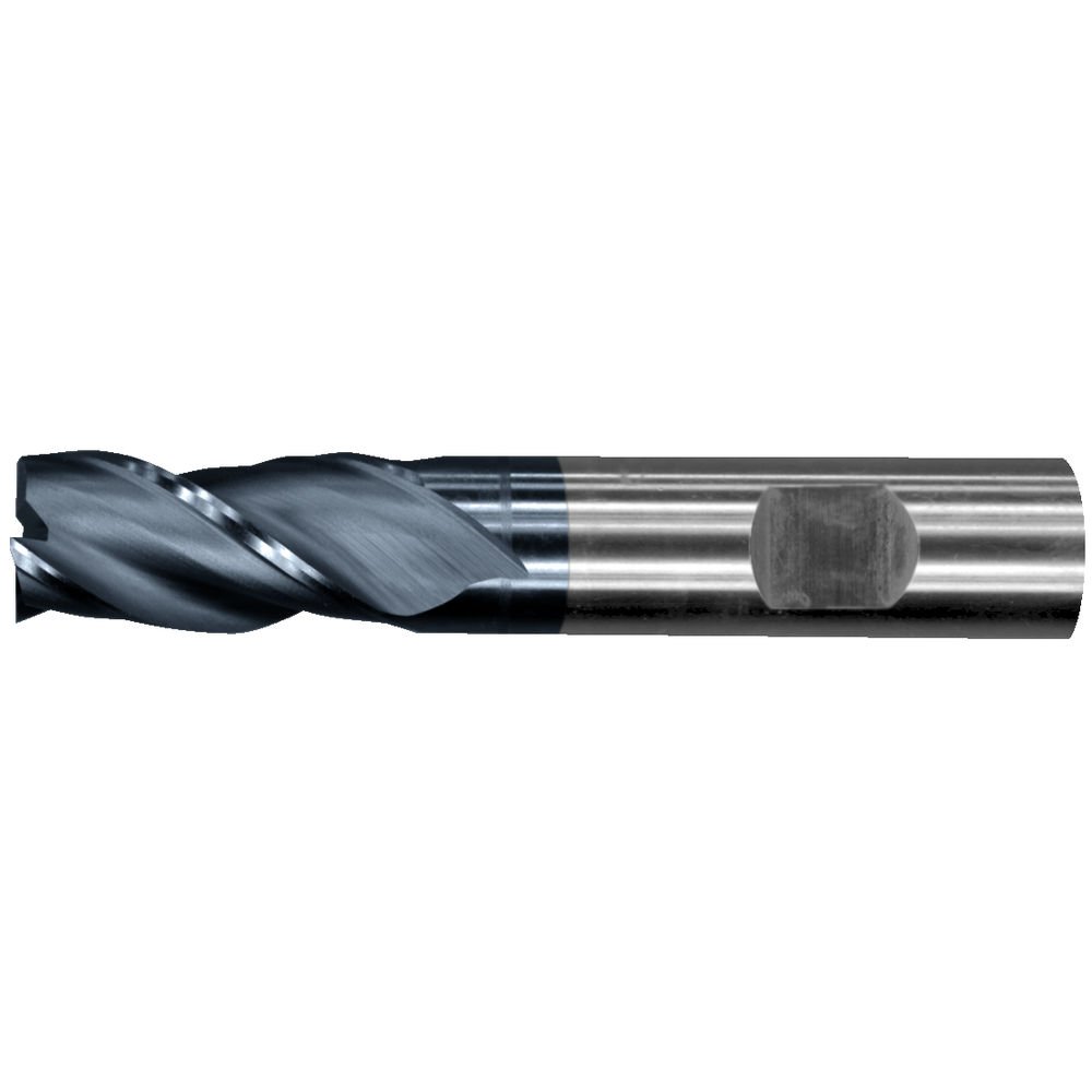 End milling cutter HSS-E DIN844N 2mm Z=3 short, AlCrN