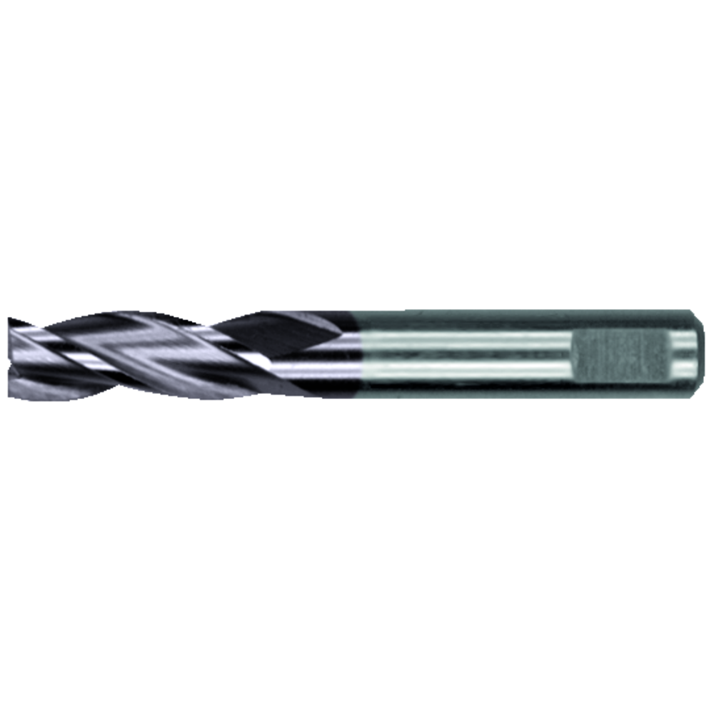Mini-end milling cutter HSS-E type N 3mm Z=3 cutting edge, long, AlCrN