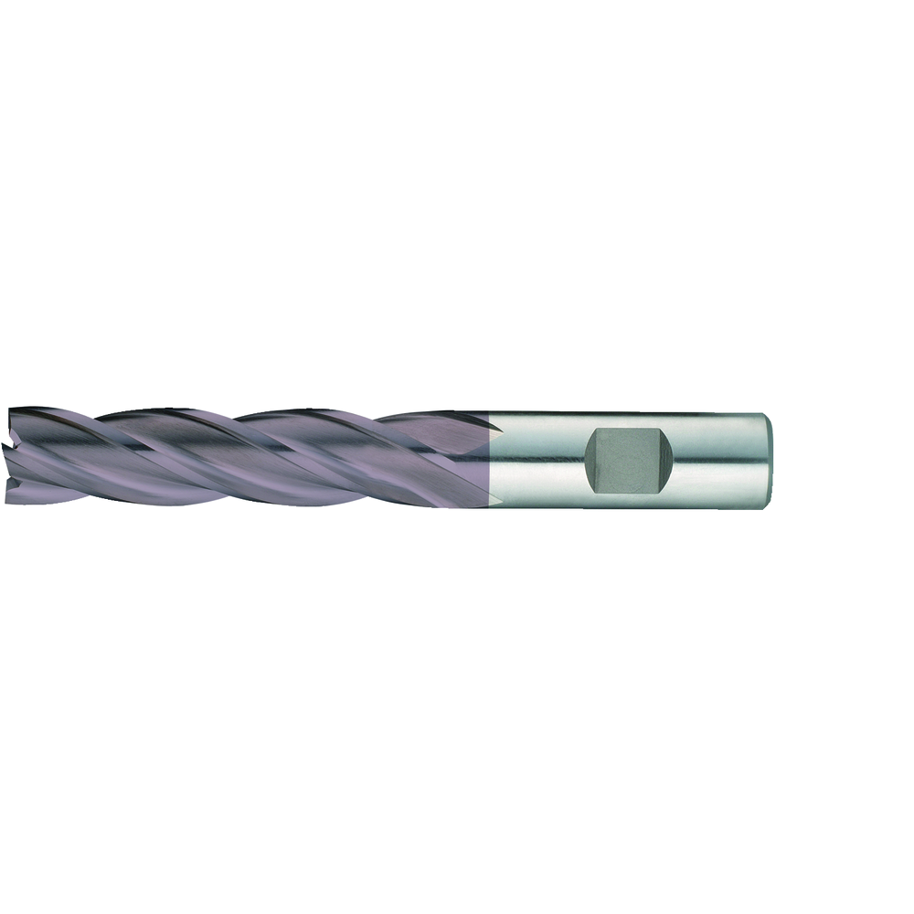End milling cutter HSS-E DIN844N 6mm Z=4 long, AlCrN