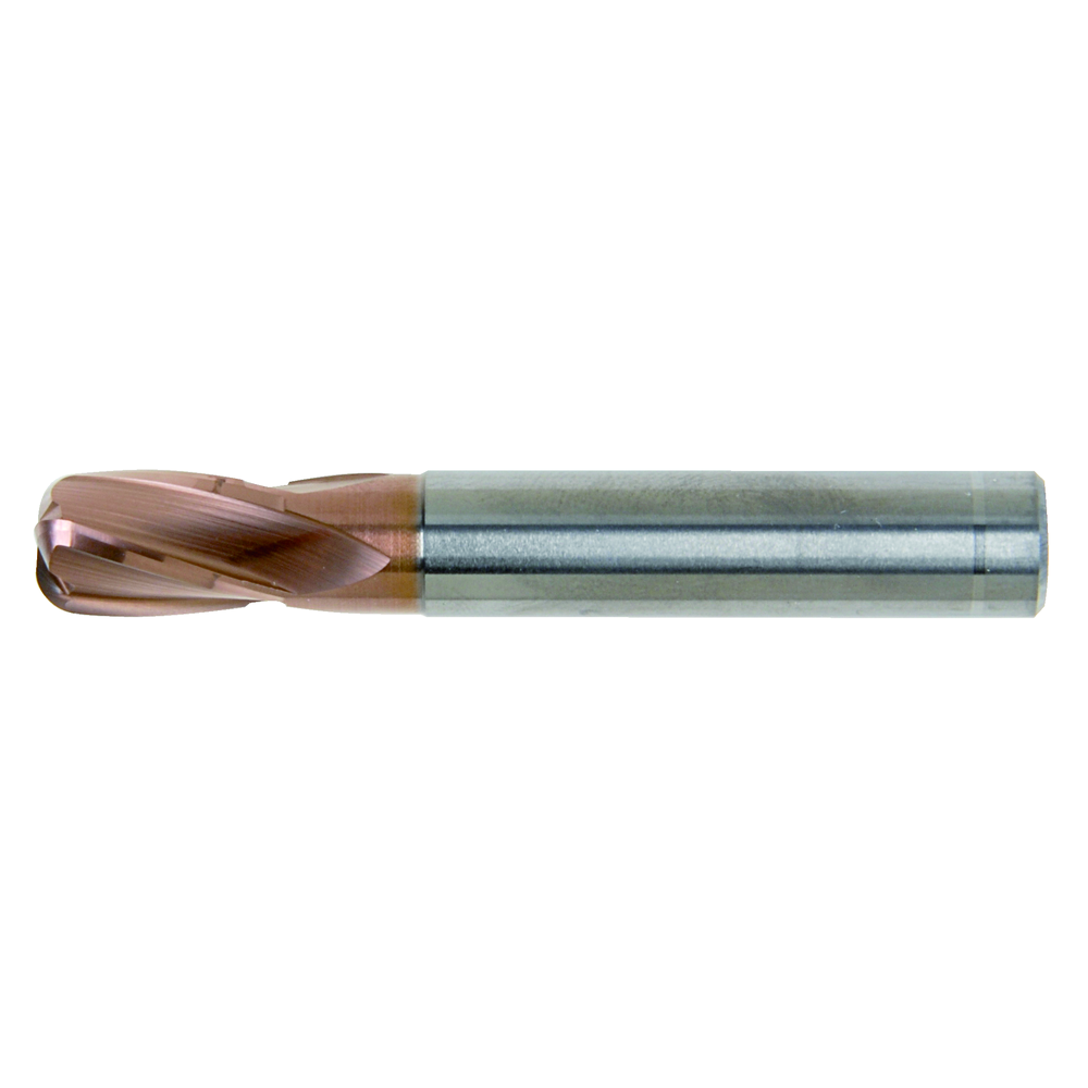 Solid carbide torus cutter 5mm R1mm L=54mm Z=4 HA, TiAlN-Ultra