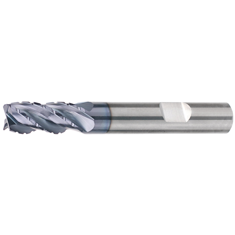 Solid carbide roughing cutter 35/38° UT NF 4mm Z=4 HB, AlTiN