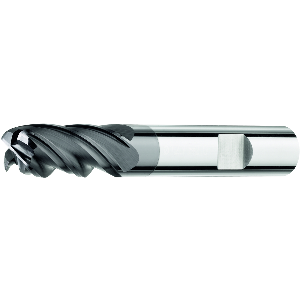 Solid carbide torus cutter 35°/38° UT 4mm, R=0,25mm, Z=4 long, TiAlN