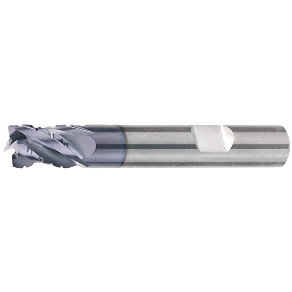 Solid carbide roughing cutter 35°/38° NF 4mm short Z=4 HB, AlTiN