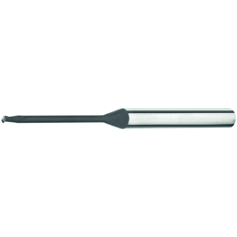 Solid carbide mini-radius milling cutter 30° 0,2x3mm, L2=1,0mm, R=0,10 Z=2 DIA+