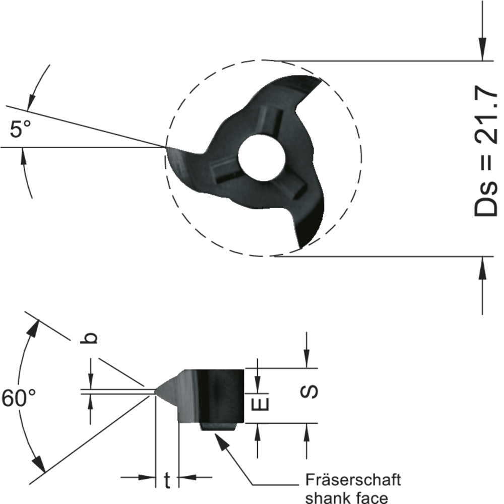 Cutting insert Z22.0815.01 metric ISO partial profile 1,5mm HC8620