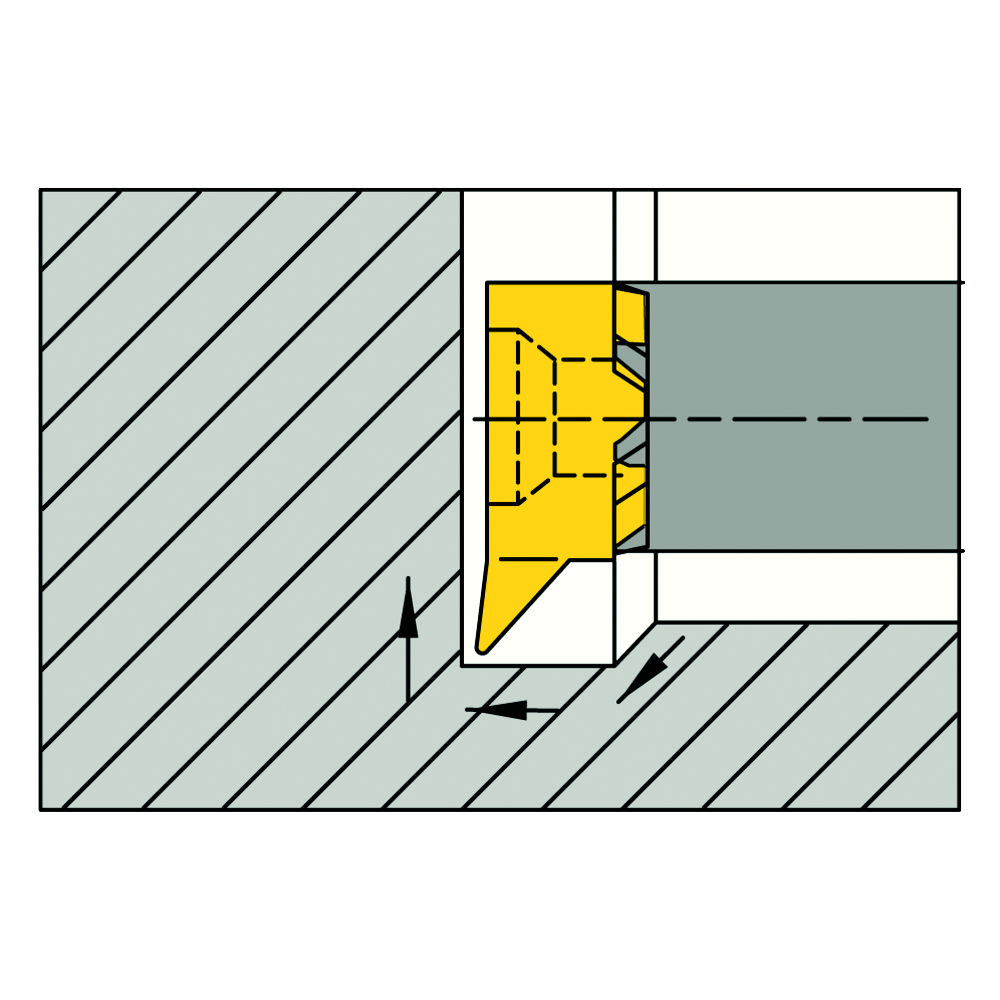 Cutting insert LS08.4746.02 C turn./intern. thread undercuts Dmin=7.8 mm AL41F