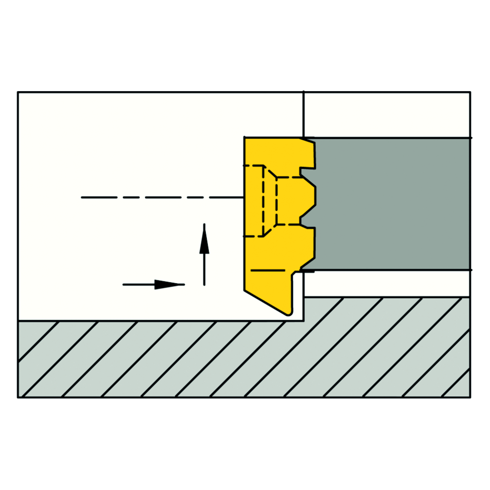 Cutting insert RS08.3046.02 C reverse turning tmax=1.3 mm Dmin=7.8 mm AL41F