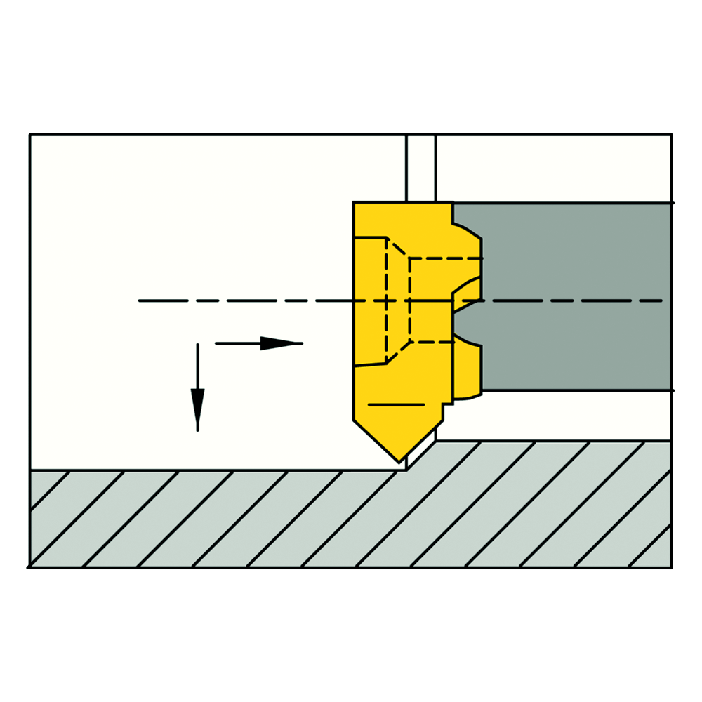 Cutting insert LS08.4545.02 C chamfering/turning tmax=1.4 mm Dmin=8 mm AL41F