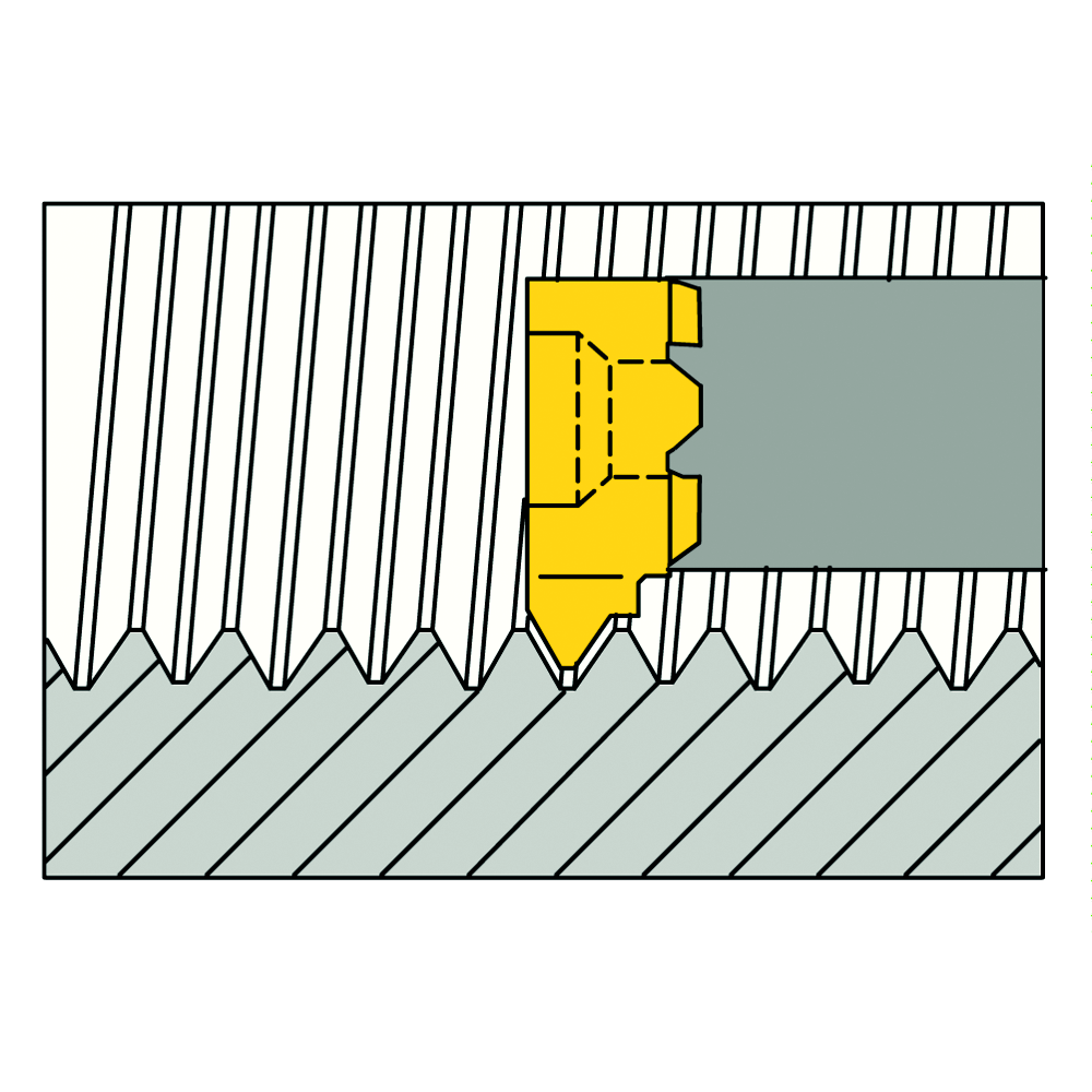 Cutting insert LS11.1020.02 full profile 2.0 mm/Dmin=11 mm AL41F