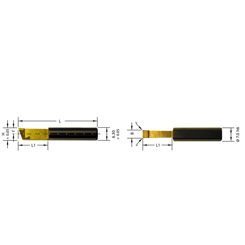 Cutting insert NPU.0200.01.1 groove DIN6885 light 2x1mm (holder NHU)