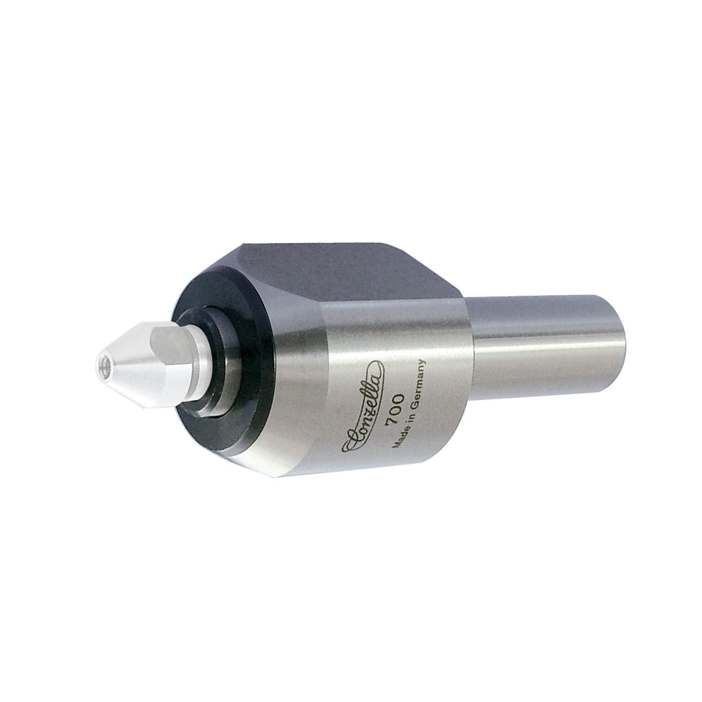 Centring point live, spring-loaded (2,4mm), str. shank 3/4" (195mm)