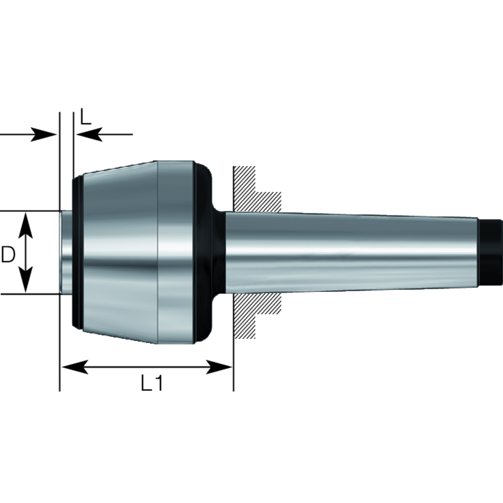 Centring point, live MK2 (version for replaceable inserts)