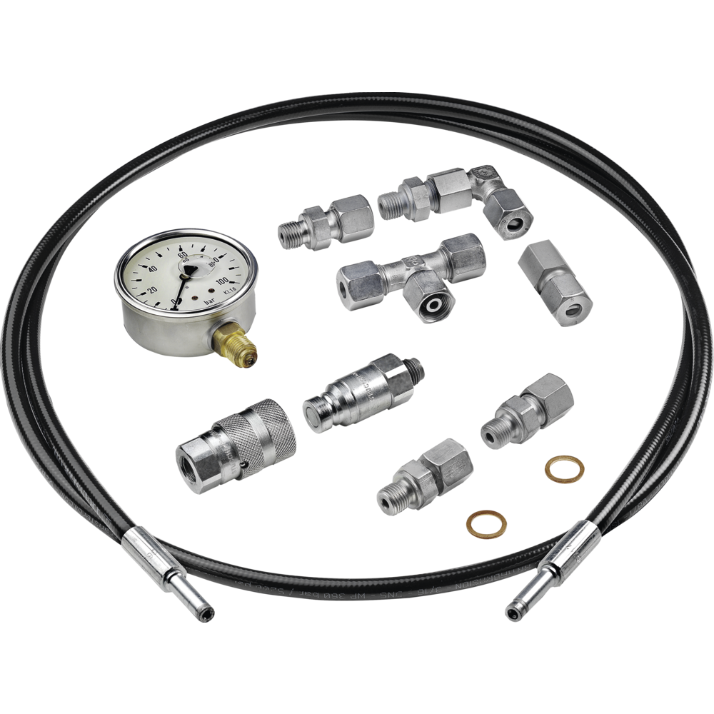 Connection set incl. manometer, hydraulic