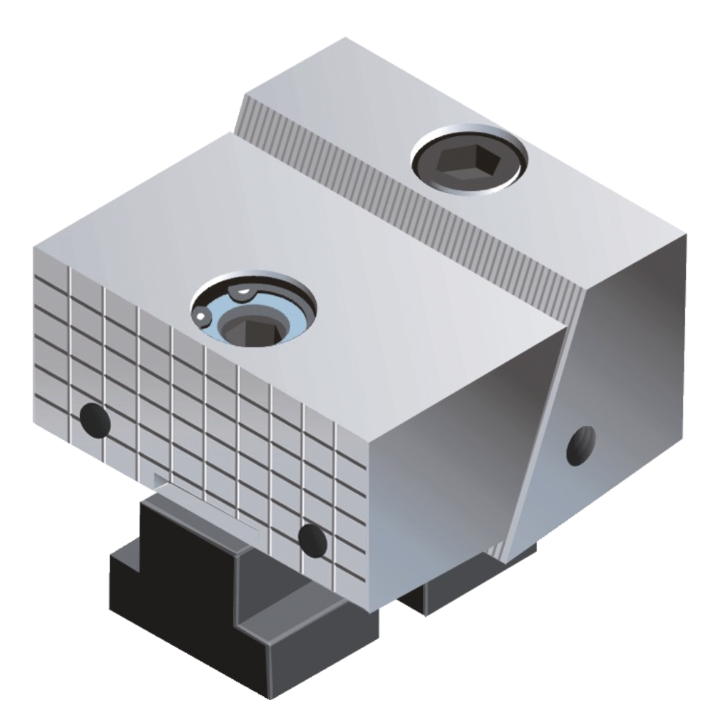 Movable jaws for multi-clamping fixture BB 50mm, grooved