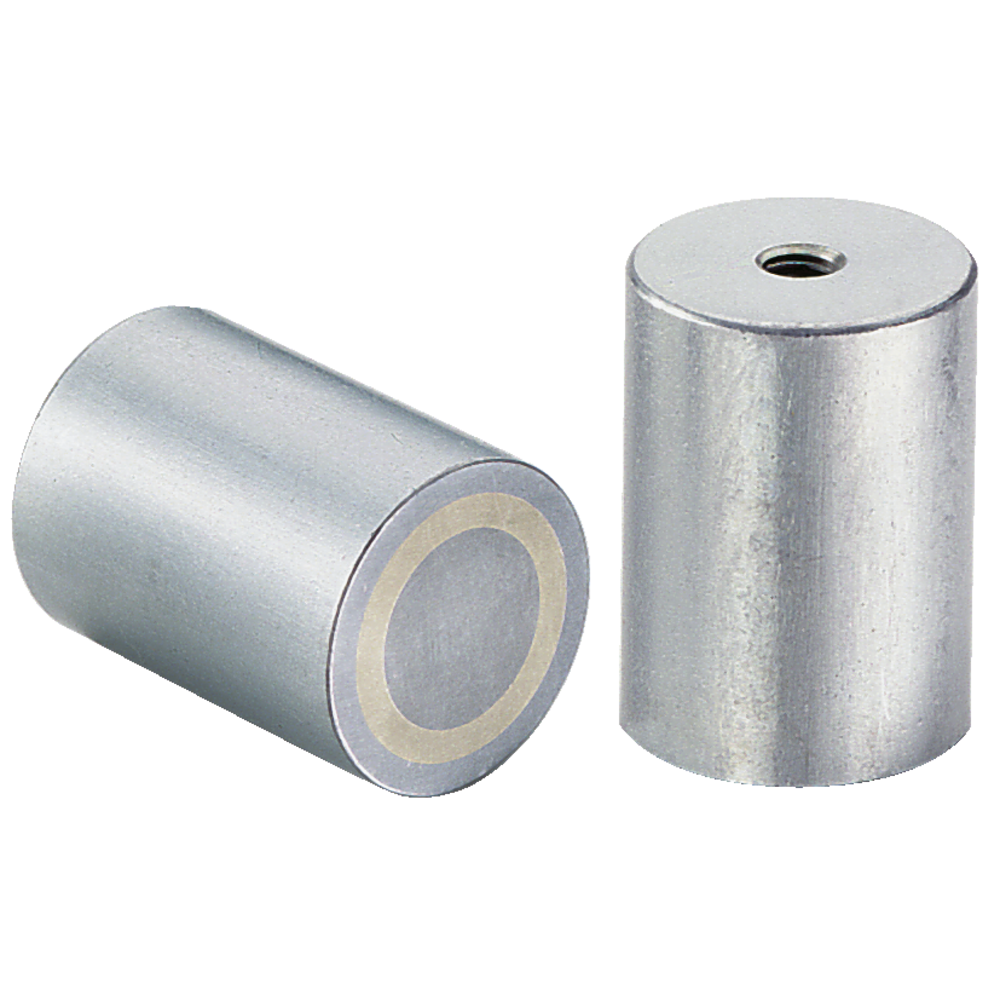 Pot magnet, round, bar gripper with internal thread, 6mm M3x5