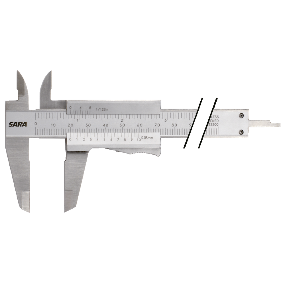 Calliper gauge 150mm (1/128"x0,05mm) thumb screw