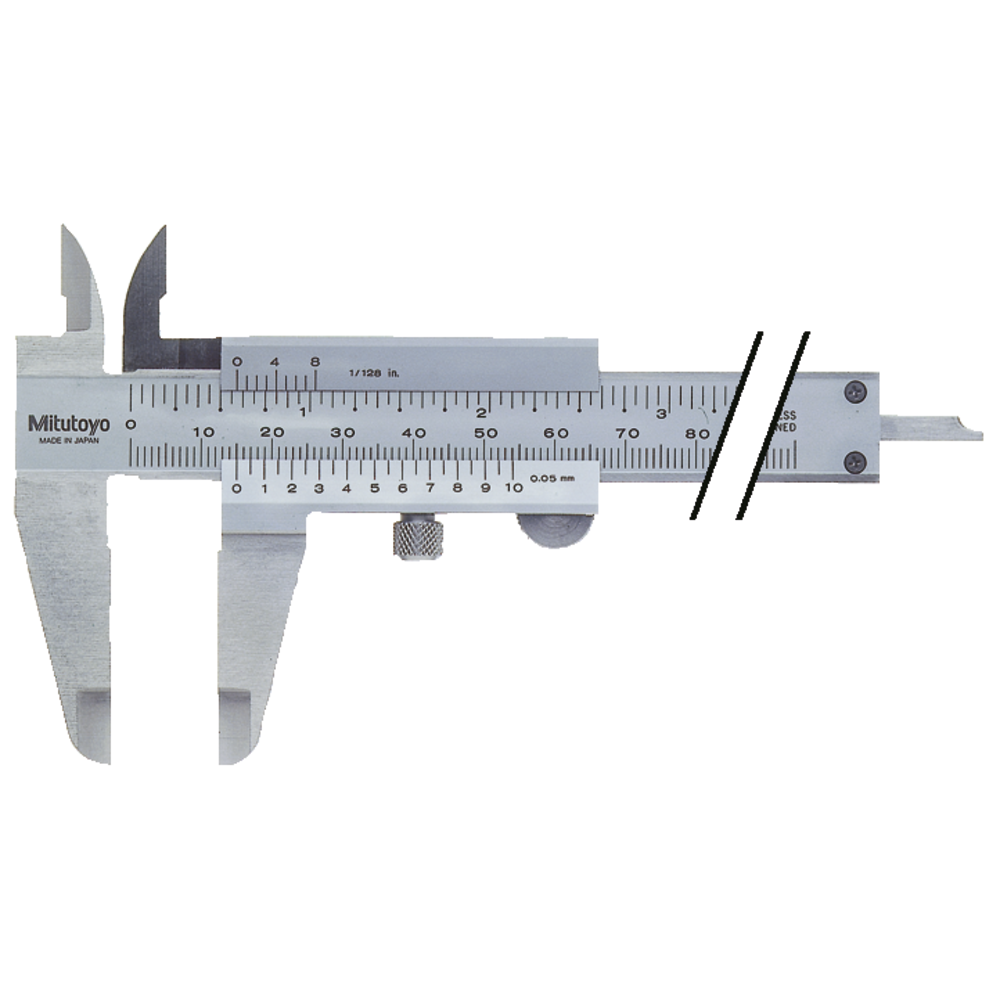 Caliper with locking screw 0-150 x0,02 mm Jaw length 40 mm